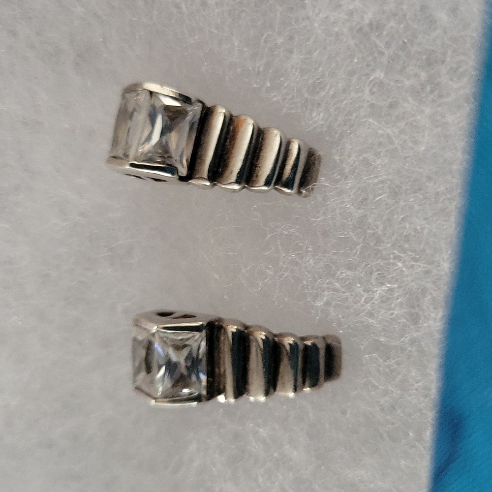 Sterling and CZ earrings